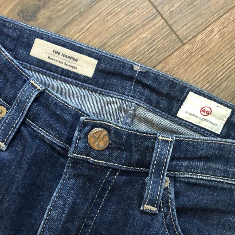 AG HARPER Essential Adriano Goldschmied STRAIGHT JEANS 26R Inseam34” EUC